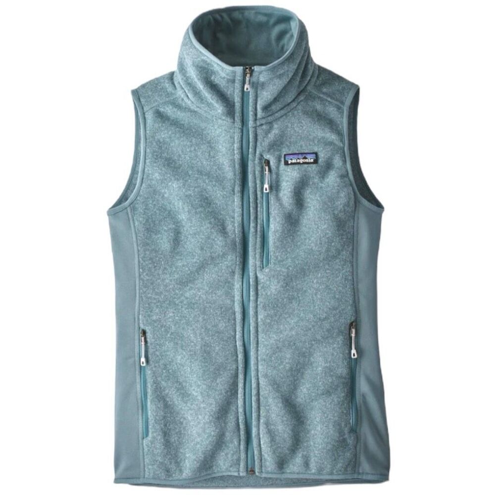 Patagonia Women's Full Zip Mock Neck Better Sweaters Vest Light Green Size Small